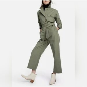 Nili Lotan x Target Jumpsuit Utility Boiler Suit Small Long Sleeve Olive Green
